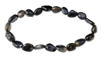 Pulseira Œil de Faucon A com pedras roladas
