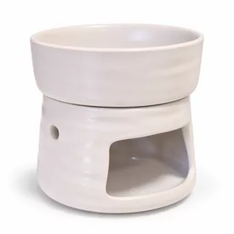 Queimador de Perfume Marfim em Cerâmica 9,3 cm