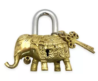 Cadeado de latão - Elefante