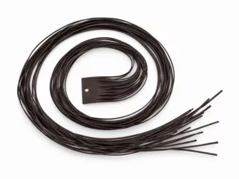 Conjunto de 20 Cordões de Couro Plano Castanho 2 mm × 120 cm para Pingentes