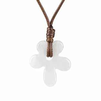 Colar de flor de cristal de rocha