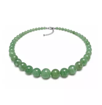 Colar Graduado de Aventurina Verde A Contas 4-12mm 50cm