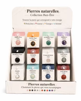 Expositor de Pedras Naturais Roladas – 72 Pedras