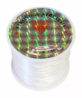 Fio elástico plano Branco 50m