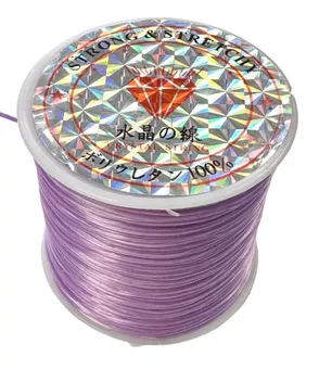 Fio elástico plano Violeta claro 50m