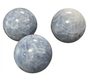 3 Esferas Calcita Azul Polida 1.711k