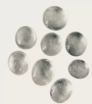 Seixos Polidos Cristal de Rocha Brasileiro A Laminado 500gr