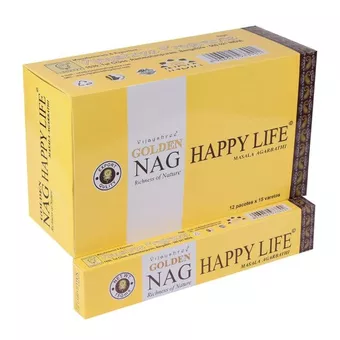 Incenso Vijayshree Golden Nag Happy Life 15g