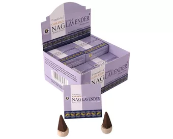 Incenso Vijayshree Golden Nag Lavanda em Cones