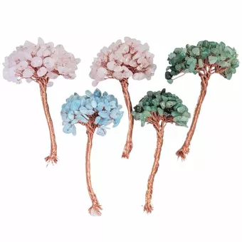Conjunto de 5 árvores de pedra natural para montar (faça você mesmo) – Base não incluída
