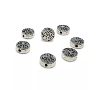 Espaçadores Redondos de Aço Inoxidável Árvore da Vida 9mm x50