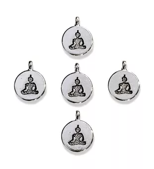 Conta de Encantamento Buda em Prata 15mm x30