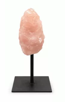 Quartzo Rosa Bruto em Suporte de Metal Preto 17-20 cm 400-700 g