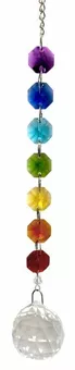 Bola de Cristal Móvel 7 chakras 15cm
