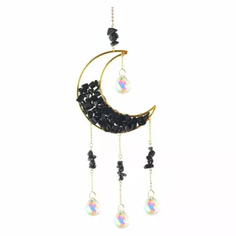 Móbile Sol e Lua em Obsidiana Negra