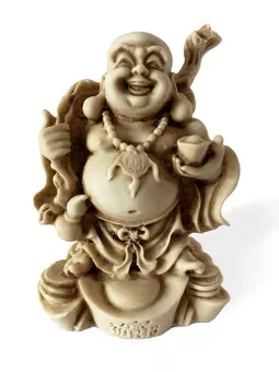 Buda da felicidade em resina 12cm