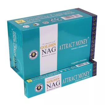 Incenso Vijayshree Golden Nag Atrai Dinheiro 15g