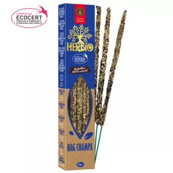 Incenso Smudge Ecocert Herbio Nag Champa 20g