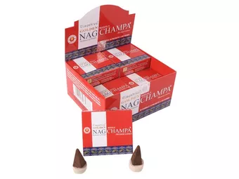 Incenso Vijayshree Golden Nag Champa em Cones