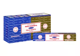 Satya Nag Champa e Incenso Palo Santo 16g