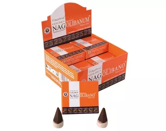 Incenso Vijayshree Golden Nag Olíbano em Cones