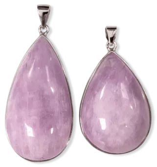 Pingente de Prata 925 Kunzite AA+ 2 peças 21.84g