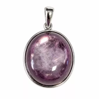 Pingente Prata 925 Lepidolite AAA 2,81 g