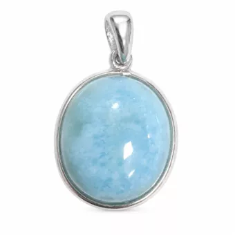 Pingente de Prata 925 Larimar AA 1,96g