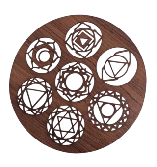 Painel magnético de madeira dos 7 chakras, 18 cm, para HMD999
