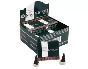 Incenso Vijayshree Golden Nag Patchouli em Cones