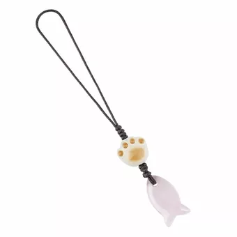 Pingentes de Bolsa Peixe Quartzo Rosa A x3