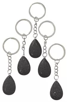 Chaveiro Gotas Pedra de Lava 30mm x 5