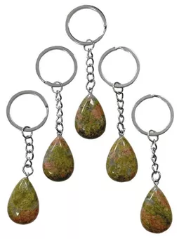 Chaveiro Gota Unakite A 30mm x 5