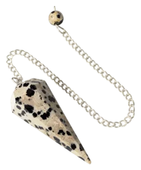 Pêndulo de Jaspe Dálmata Cônico 6 Lados