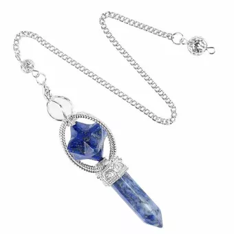 Pêndulo Merkaba Lapis Lazuli 6 faces