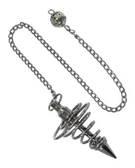 Pêndulo em espiral de metal preto