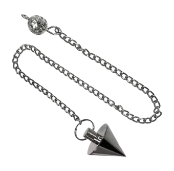 Pêndulo cónico de metal preto