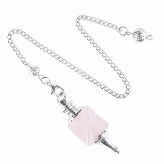 Pêndulo de adivinhação Merkaba, Quartzo Rosa