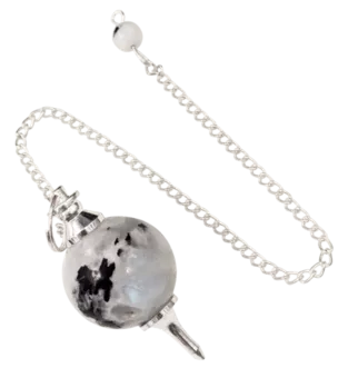 Esfera de pêndulo Pedra da lua branca Peristerite 4cm