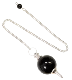 Pêndulo de esfera de obsidiana negra 4cm