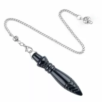 Pêndulo de Thoth em Obsidiana Negra A
