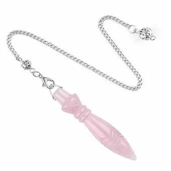 Pêndulo de Thoth em Quartzo Rosa A