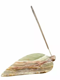 Suporte para incenso em pedra ônix 15cm