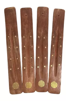 Suporte de madeira para incenso de esqui Fleur de vie x10