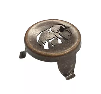 Suporte de carvão de elefante de metal