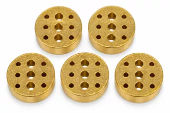 Porta-incenso dourado com 9 orifícios – Conjunto de 5