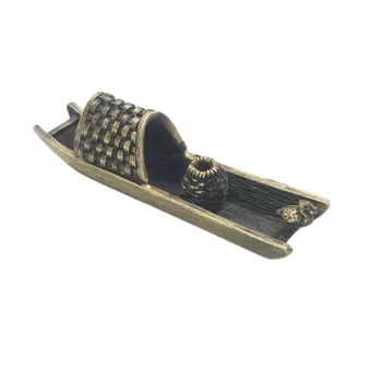 Incensário de metal Bateau em bronze 9,5 cm