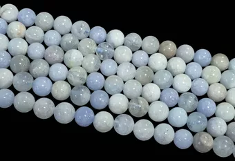 Contas multicoloridas de água-marinha de 8 a 9 mm em fio de 40 cm.