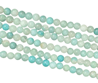Fio de Contas Redondas de Amazonita Brasil A 4mm