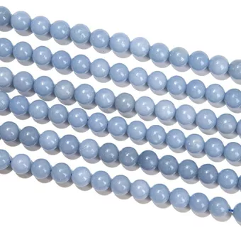 Angelite contas 10mm em arame 40cm